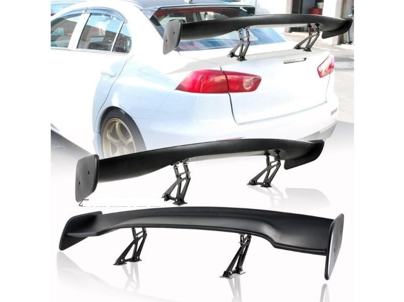 Dtm yüksek bagaj üstü spoiler kanat alüminyum pianoblack boyalı