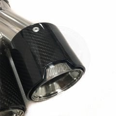 Akrapoviç egzoz ucu parlak karbon bmw m logolu 90mm 4' lü sağ sol