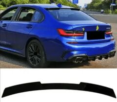 Bmw g20 cam üstü spoiler yarasa siyah boyalı plastik 2019+
