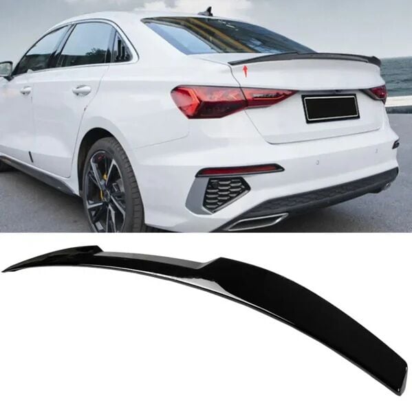 Audi a3 8y sedan bagaj üstü spoiler votex pianoblack yarasa 2021+