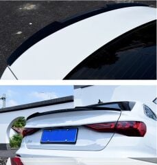 Audi a3 8y sedan bagaj üstü spoiler votex pianoblack yarasa 2021+