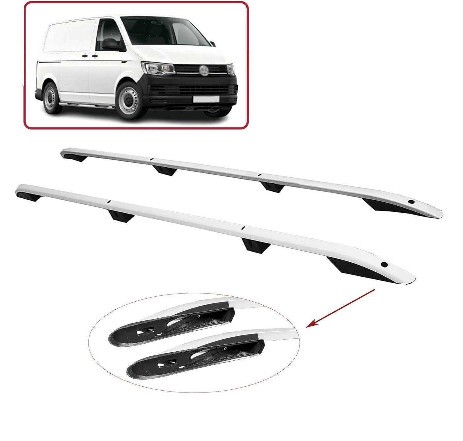 Vw transporter  t5 t6 t7 t8 tavan çıtası port bagaj taşıyıcı uzun gri 2004 / 2024