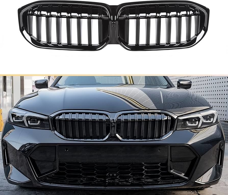 Bmw g20 lci ön panjur ızgara böbrek m3 model piano black çift tırnak 2023+