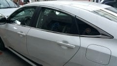 Honda civic fc5 cam kenar krom çerçevesi çıtası nikelajı 2016 / 2022