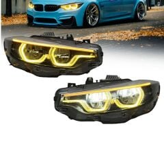 Bmw f32 f33 f36 ön far lambası ledi lci model yellow drl 2013 / 2016