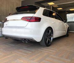 Audi a3 cam üstü spoiler piano black 2013+
