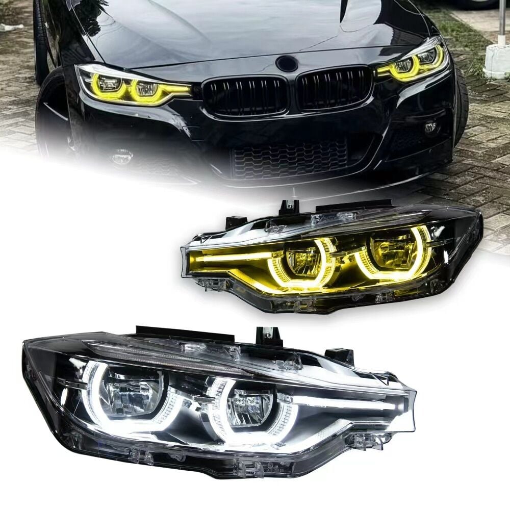 Bmw f30 ön far lambası ledi lci model yellow drl bi-xenon uyumlu 2012 / 2018