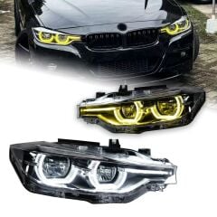 Bmw f30 ön far lambası ledi lci model yellow drl halogen uyumlu 2012 / 2018