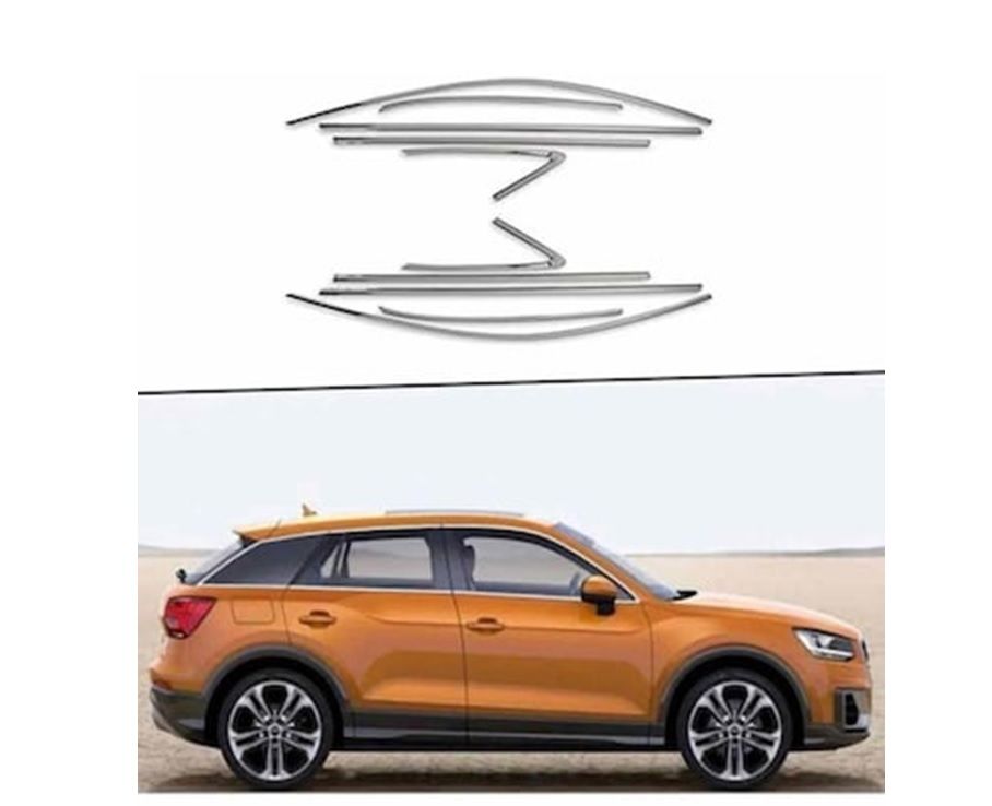 Audi q2 cam çerçevesi kenar çıtası krom tamtur 2017+ 10 parça