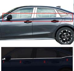 Honda civic fe1 cam kenar krom çıtası nikelajı 2021+ 8 parça