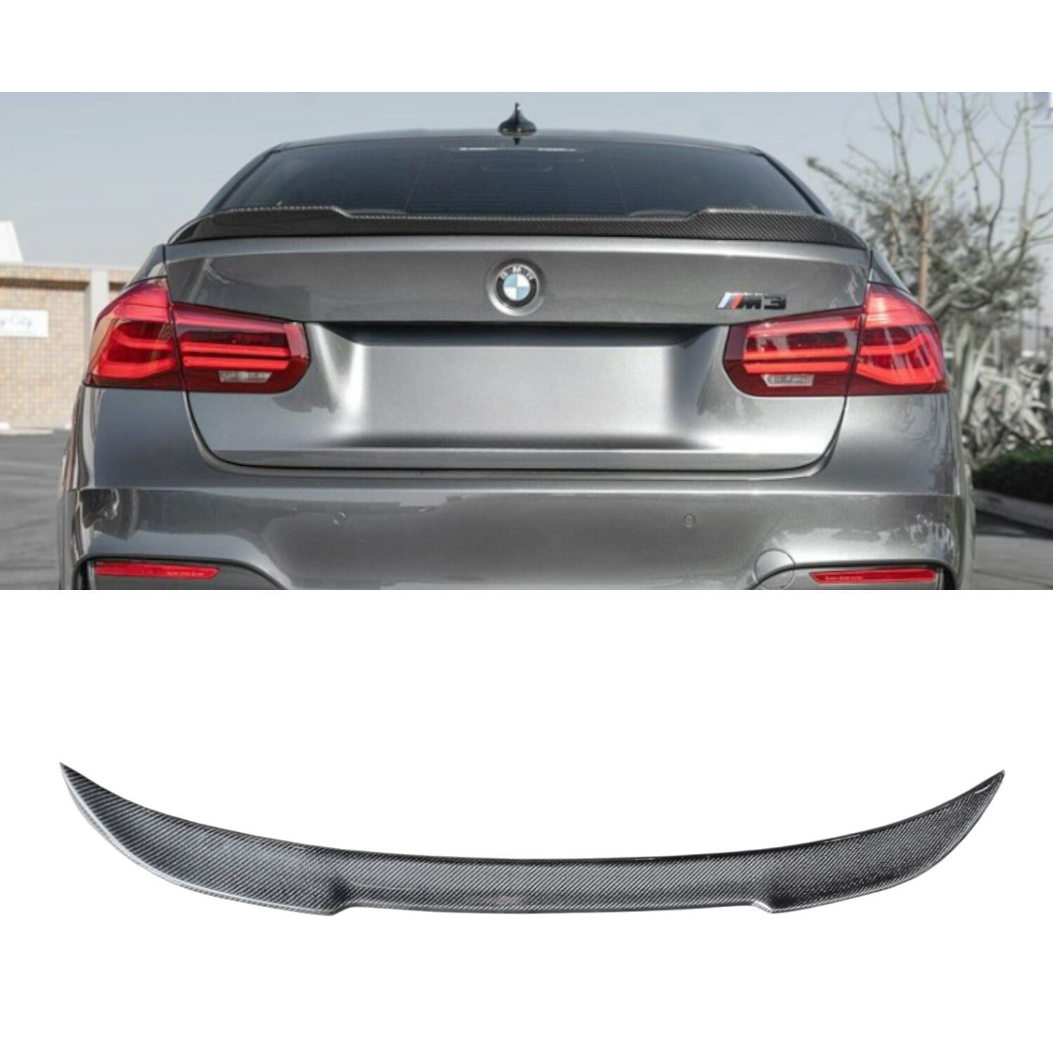 Bmw F30 bagaj üstü spoiler m3 yarasa tip karbon 2012 / 2019