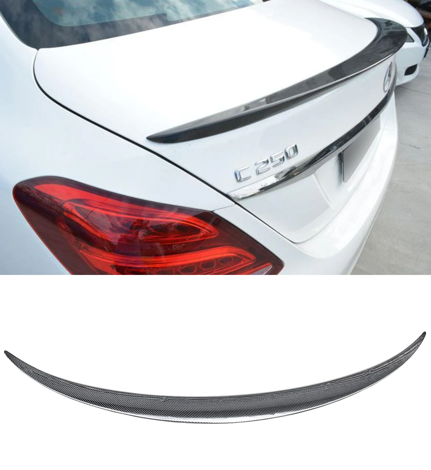Mercedes w205 bagaj üstü spoiler karbon amg 2015 / 2020 c180