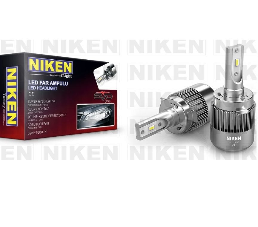 Vw jetta passat golf  scirocco led xenon far aydınlatma seti şimşek etkili niken evo 8000lm