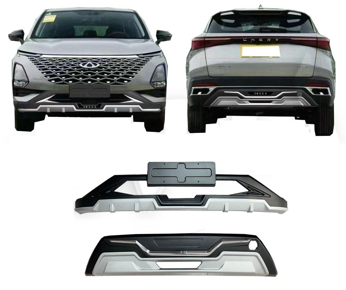 Chery omoda 5 ön ve arka tampon koruma difüzör plastik krom detaylı 2022+