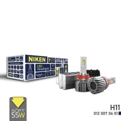 H8 H9 H11 H16 led xenon far ampulü seti niken nova soft 9000lm