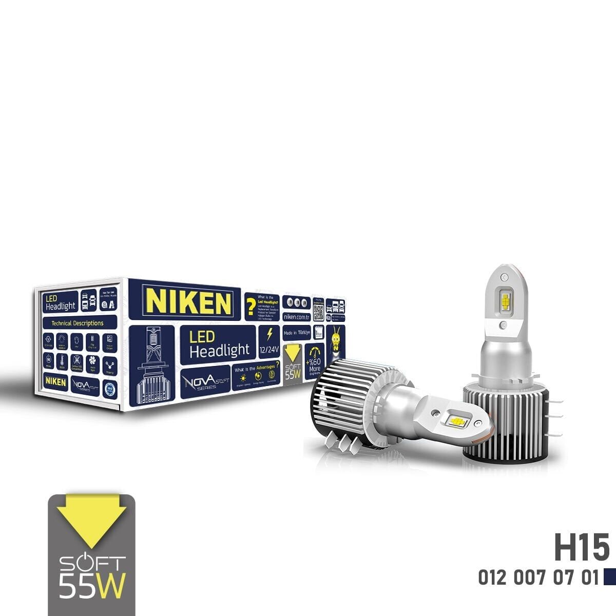 H15 led xenon far ampulü seti niken nova soft 9000lm
