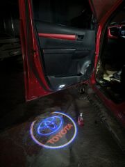 Toyota land cruiser kapı altı ışık lazer led logo hoşgeldin aydınlatması