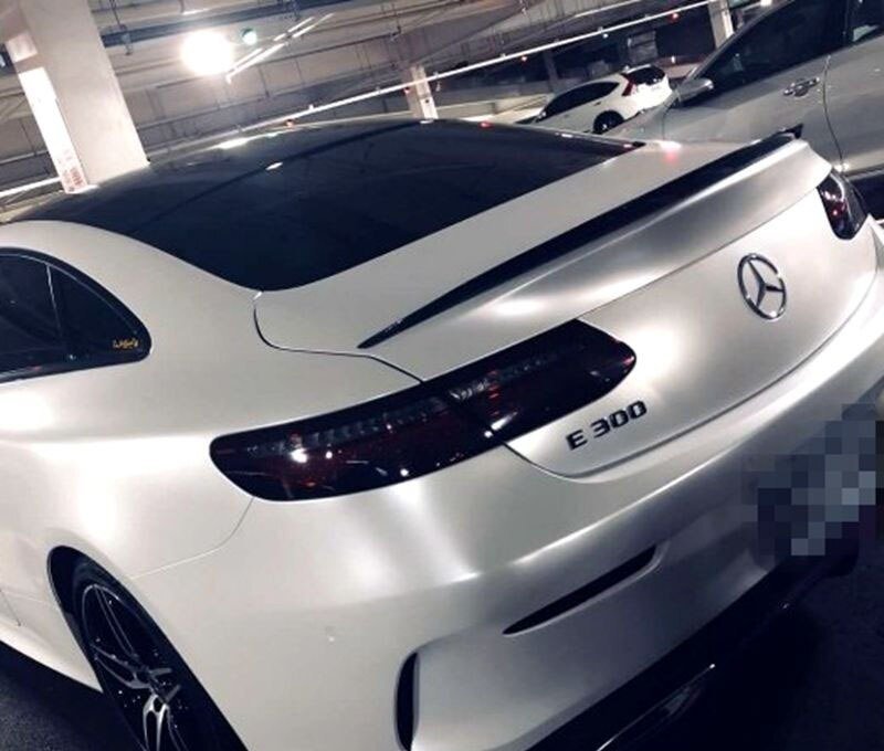 Mercedes w213 c238 coupe bagaj üstü spoiler siyah boyalı 2017+