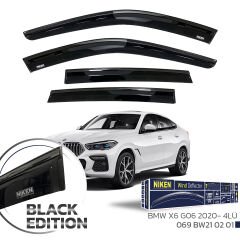 Bmw x6 g06 cam rüzgarlığı siyah kromlu black edition niken 2020+