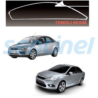 Ford focus 2 cam çerçevesi kenar çıtası krom tamtur sedan 2005 / 2011