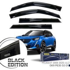 Peugeot 2008 cam rüzgarlığı siyah kromlu black edition niken 2020+