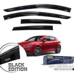 Seat leon cam rüzgarlığı siyah kromlu black edition niken 2013+