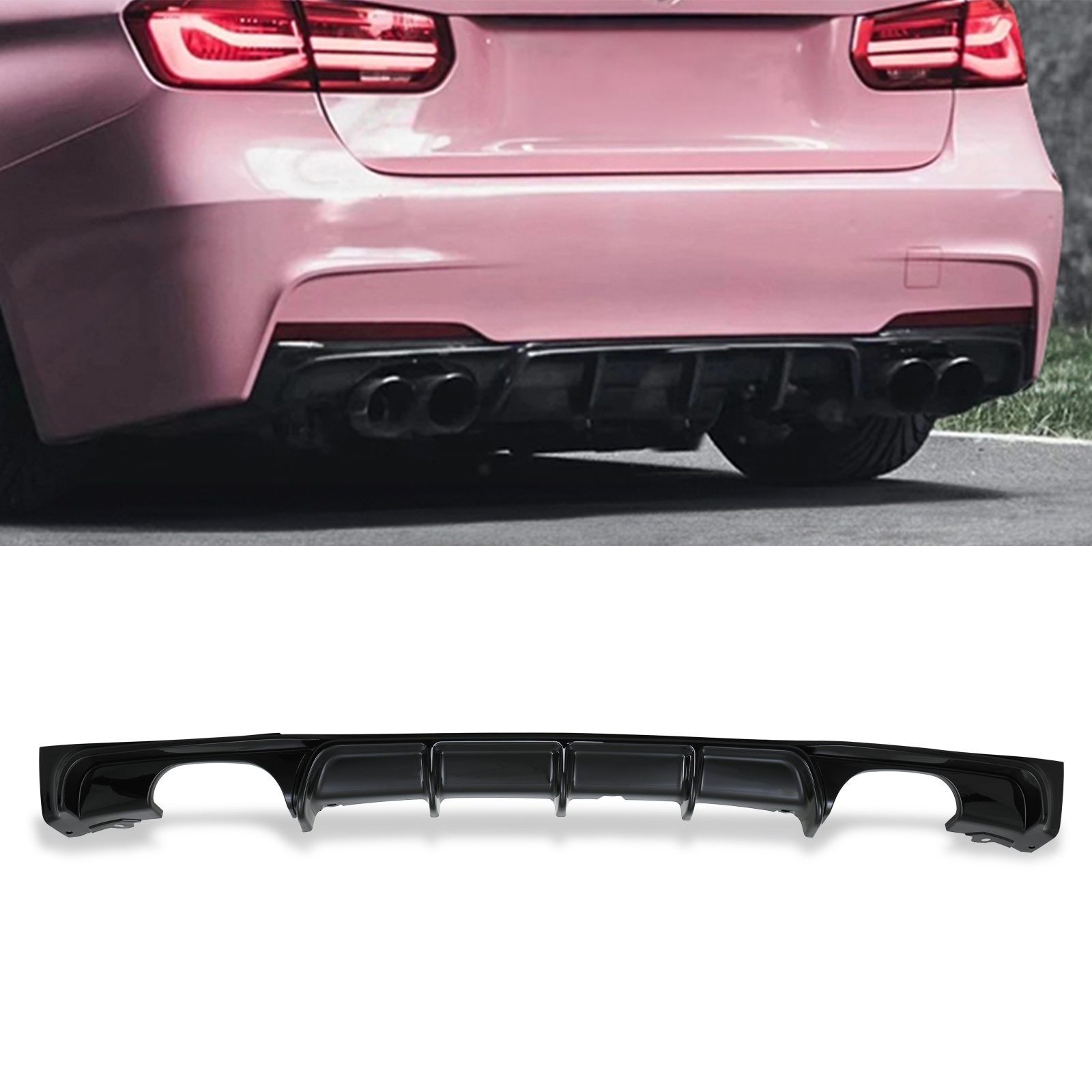 Bmw F30 arka tampon difüzörü 4 çıkış 00x00 2012 / 2019