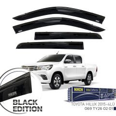 Toyota hilux cam rüzgarlığı siyah kromlu black edition niken 2015+
