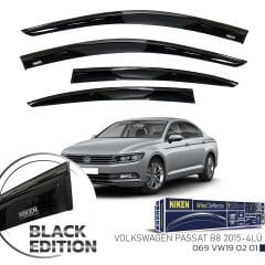 Vw passat b8 cam rüzgarlığı siyah kromlu black edition niken 2015+