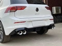 Vw golf 8 arka tampon difüzörü 4 çıkış piano black 2021+