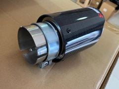 Akrapoviç egzoz ucu karbon yuvarlak tekli 100mm