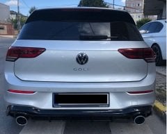 Vw golf 8 arka tampon difüzörü çift çıkış piano black 2021+