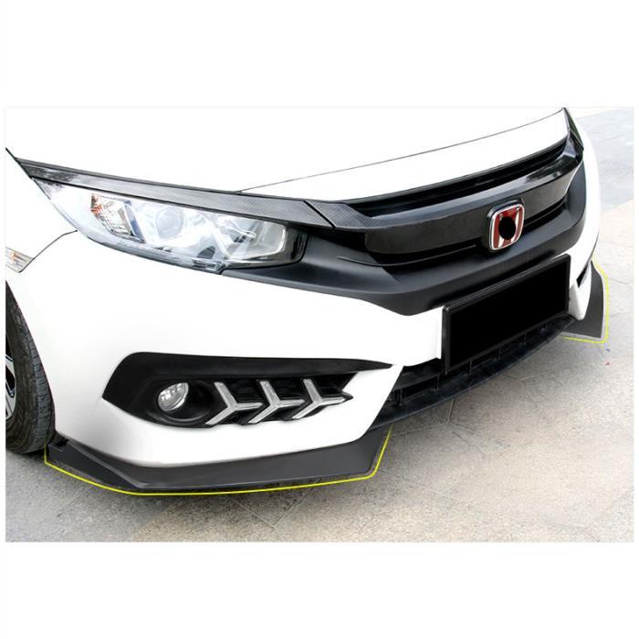 Honda civic fc5 uyumlu ön tampon flap lip piano black 2016+