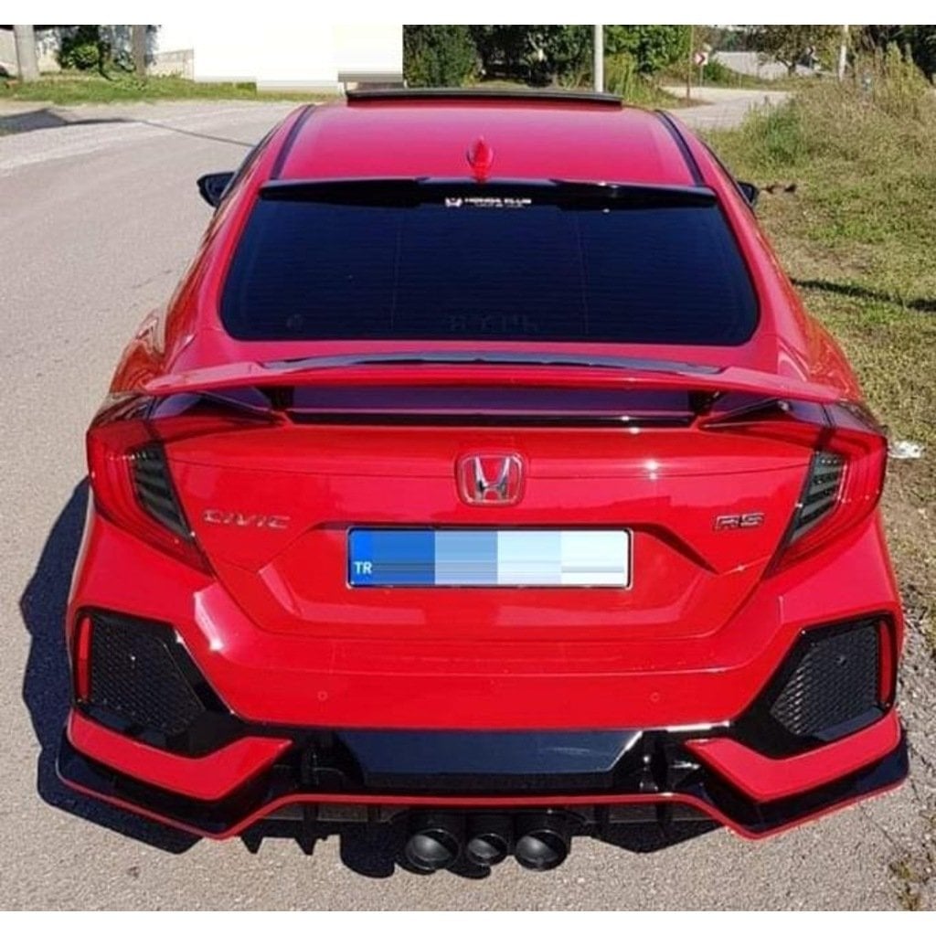 Honda civic fc5 si bagaj üstü spoiler yüksek pianoblack 2016+