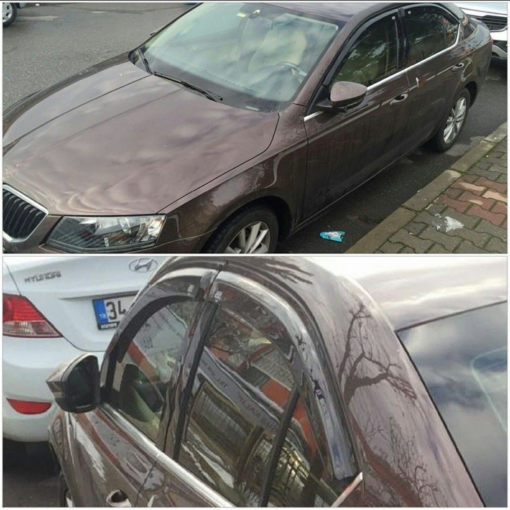 Skoda octavia cam rüzgarlığı 2013+