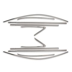 Audi a3 sedan cam çerçevesi kenar çıtası krom tamtur 2013 / 2020 10 parça