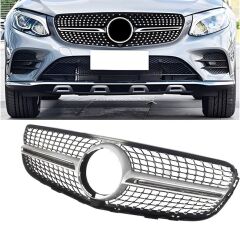 Mercedes glc diamond ön panjur ızgara gri w253