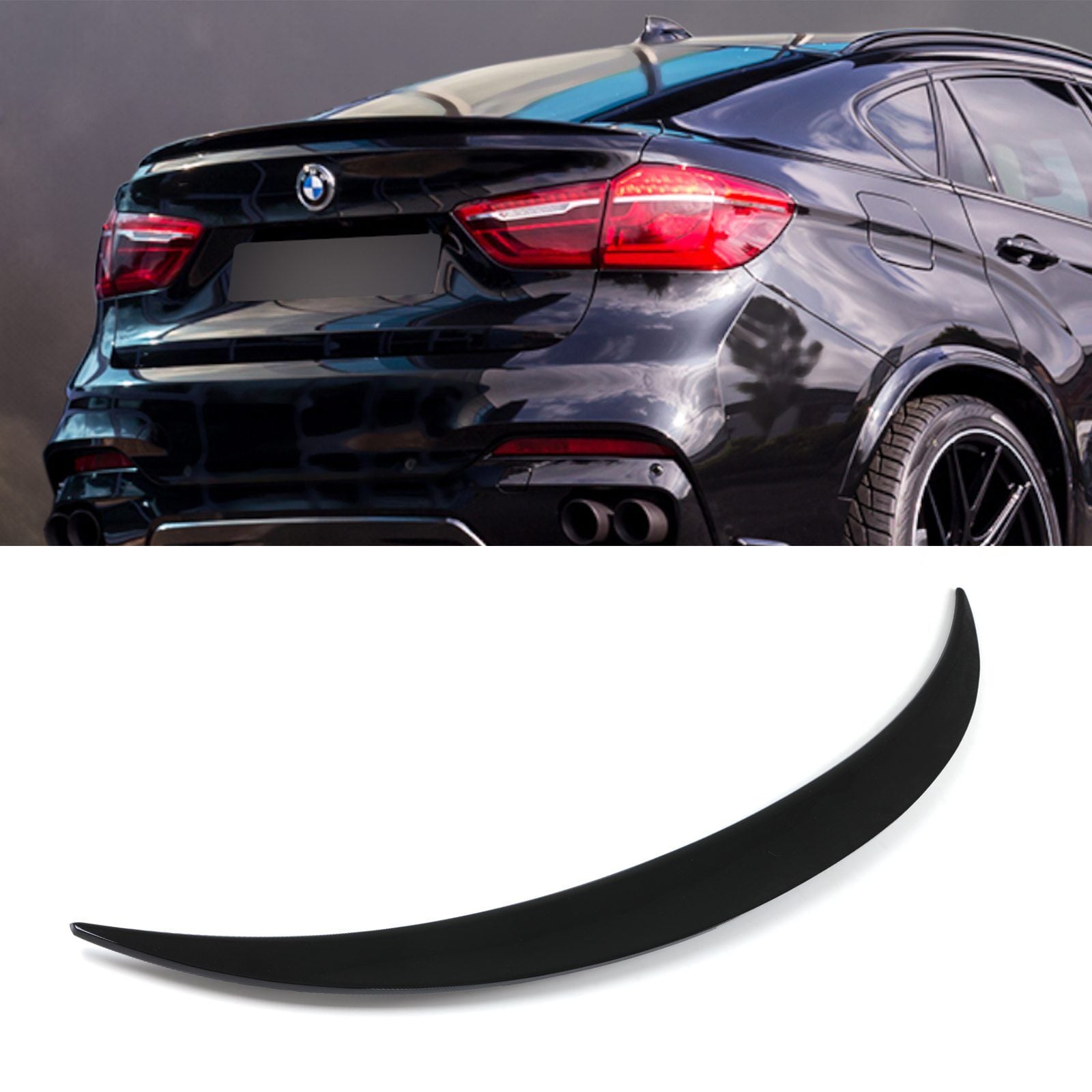 Bmw x6 f16 bagaj üstü spoiler pianoblack boyalı 2015+
