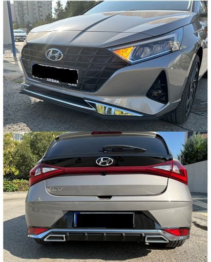 Hyundai i20 ön ve arka tampon koruması plastik 2020 / 2024
