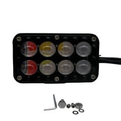 Space Offroad sis lambası  kırmızı-mavi-beyaz -sarı çakarlı / beyaz sarı flaşlı /  LASS380