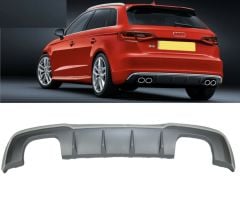 Audi a3 hb s3 arka tampon difüzörü ve egzoz ucu seti 2016+