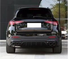 Mercedes x254 glc43 arka difüzör ve egzoz ucu seti siyah 2023+
