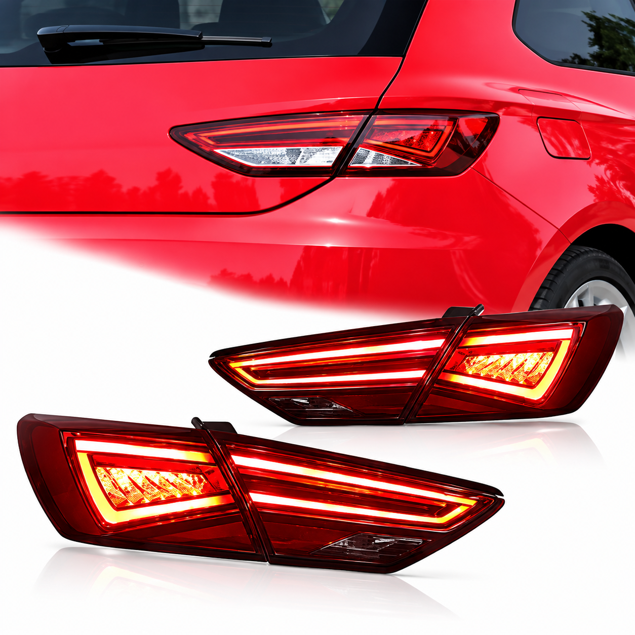 Seat leon 5f arka stop lambası ledli makyajlı görünüm 2013 / 2020