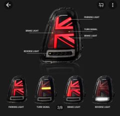 Mini cooper r58 stop lambası ledli british flag 2008 / 2014