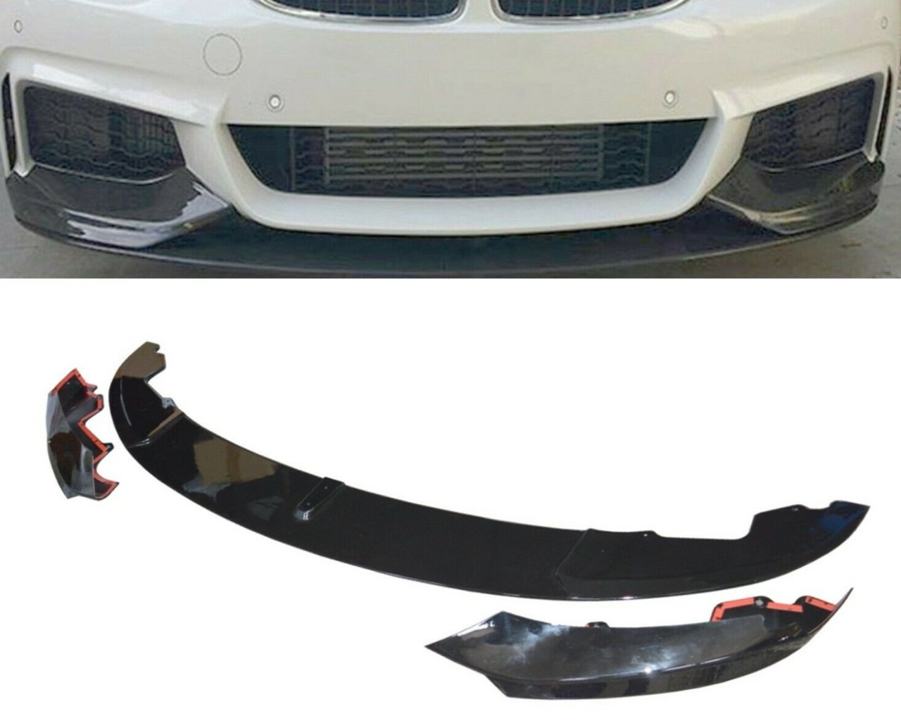 Bmw f32 f33 f36 ön tampon altı lip m-performance 4serisi piano black