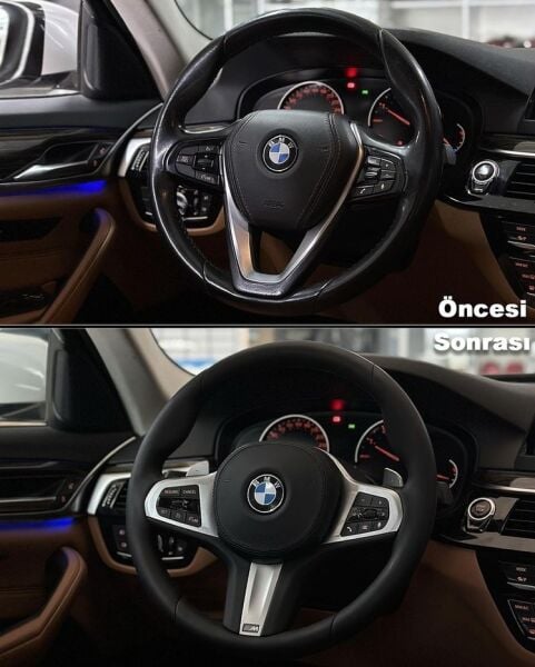 Bmw g20 g22 g30 direksiyon simidi deri f1 vites+cruze control+airbag