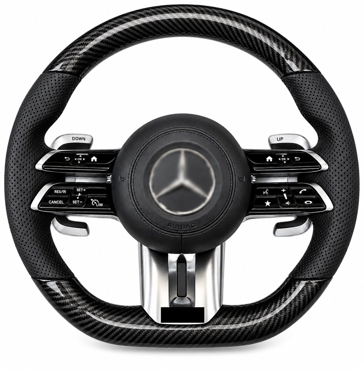 Mercedes amg 2021 direksiyon simidi carbon f1 vites+cruze control+airbag