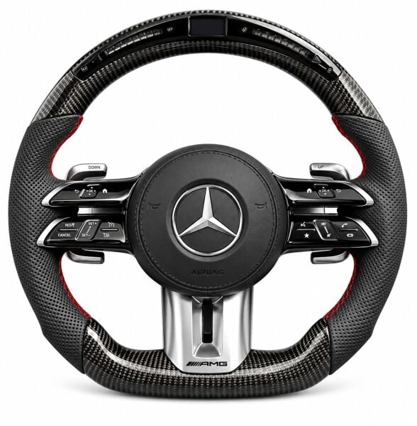 Mercedes amg 2021 direksiyon simidi ledli carbon f1 vites+cruze control+airbag