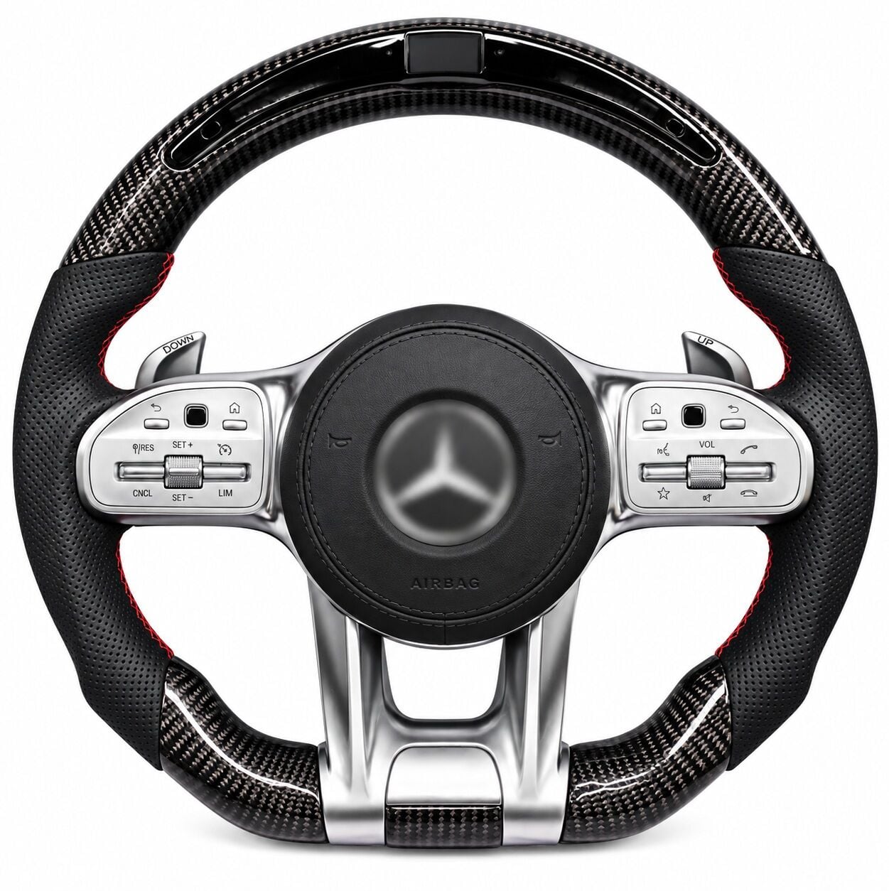 Mercedes amg 2018 direksiyon simidi ledli karbon f1 vites+cruze control+airbag
